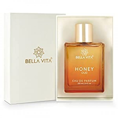 Bella Vita Organic Honey Oud Eau De Parfum Unisex Perfume For Unisex With Floral-Fruity Flavour & Fresh Scent EDP Fragrance, 100ml