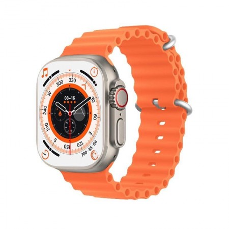 IBS Ultra Seris 8 Smart Watch Men Two Watch NFC Door Unlock Smartwatch Bluetooth Call Wireless Charge Fitness Bracelet (Ultra T-800 Orange)