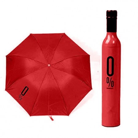 Windproof Double Layer Umbrella with Bottle Cover Umbrella for UV Protection & Rain | Outdoor Car Umbrella for Women & Men (Random Colour)