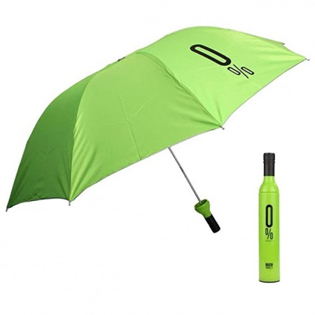 Umbrella with Bottle Cover 0% Wine Bottle Umbrella for UV Protection & Rain Windproof Outdoor Car Umbrella for Women & Men, Multicolor