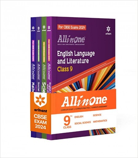 Arihant All In One Class 9th Science,Mathematics, Social Science, English for CBSE Exam 2024 (Set of 4 Books)