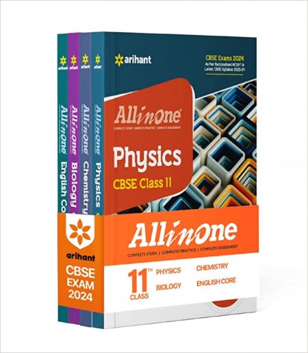 Arihant All In One Class 11th Physics, Chemistry, Biology, English Core for CBSE Exam 2024 (Set of 4 Books)