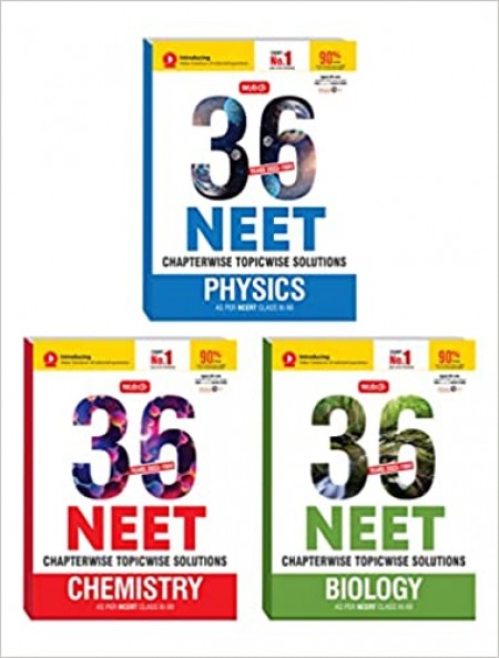MTG 36 Years NEET Previous Year Solved Question Papers with NEET PYQ Chapterwise Topicwise Solutions - Physics, Chemistry & Biology For NEET Exam 2024 | Get Free access of Smart Book (Set of 3 Books)