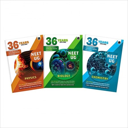 PW NEET 36 Years Chapter & Topic-Wise with Solutions Previous Year Solved Papers (2023-1988), Physics + Chemistry + Biology Set of 3 Books Combo