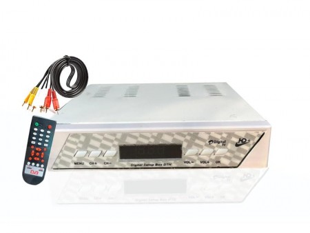 DTH MPEG2 Direct to Home Free to AIR Receiver (Big REMOT 3088 +AV Lead) Plastic Media Streaming Device 1 year warranty