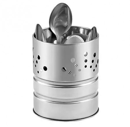 Stainless Steel Cutlery Spoon Set Stand Holder Stainless Steel Cutlery Set (Pack of 1)